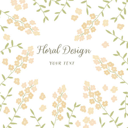 Seamless Pattern with yellow Flowers on a White Backgroundのイラスト素材