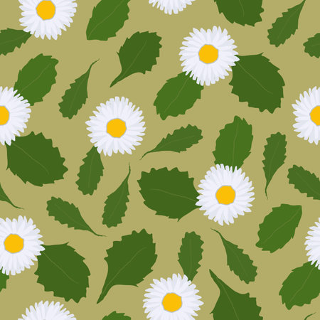 Floral seamless pattern hand-drawn. Flower graphic design.のイラスト素材