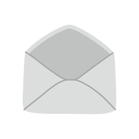 Hand drawn doodle of open envelope. Not read incoming message.のイラスト素材