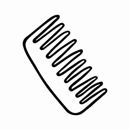 The comb icon is isolated on a white background.のイラスト素材