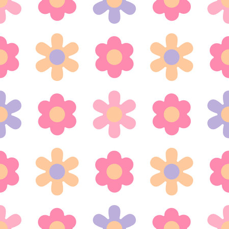 Retro checkered seamless pattern. Colorful vintage aesthetic pattern set. Illustrations funky, trippy and psychedelic, distorted grid patterns.のイラスト素材