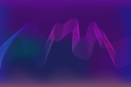 Digital technology banner purple blue background concept with technology light effectのイラスト素材