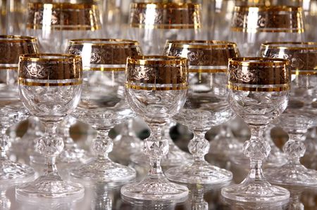 Fragment of beautifully served tableの写真素材