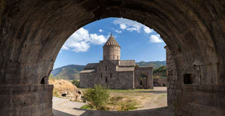 View of the ancient Christian temple Tatev in Armeniaのeditorial素材