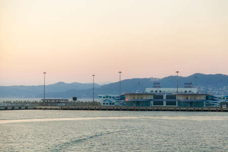 Seaside pier of the city of Sochiの写真素材
