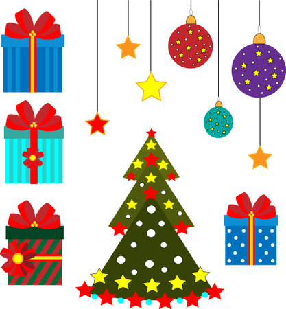 holidays christmas and new yearのイラスト素材