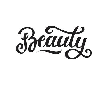 Beauty hand drawn text. For Brow Bar, Nail Salon or Beauty blog.のイラスト素材