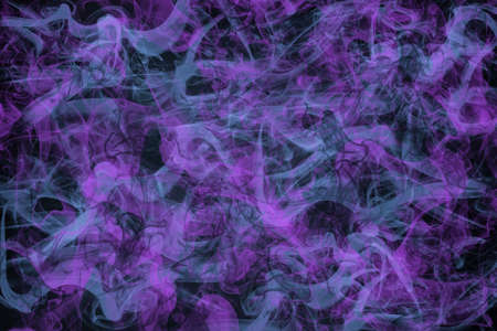 purple and blue smoke on a black backgroundの写真素材