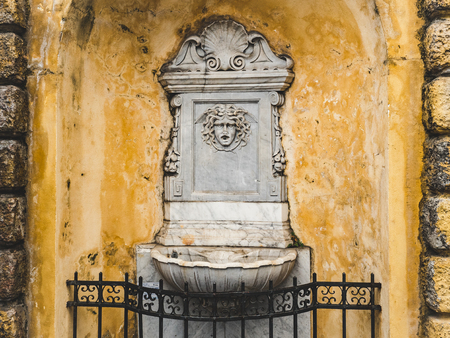 Beautiful fountain in the historic part of the old cityの写真素材