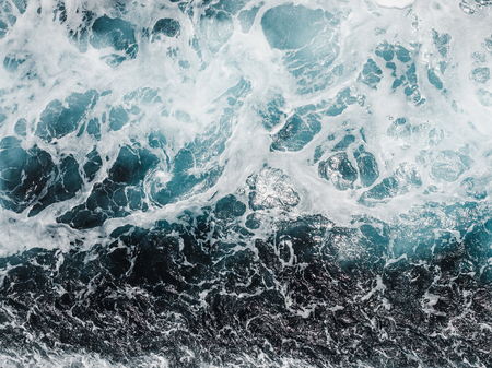 Trace of a cruise liner on the sea surface