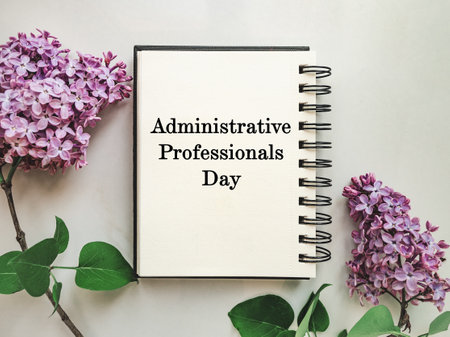 Happy Administrative Professionals Day. Greeting Card. Close-upの写真素材