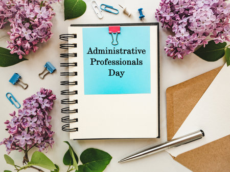 Happy Administrative Professionals Day. Greeting Card. Close-upの写真素材