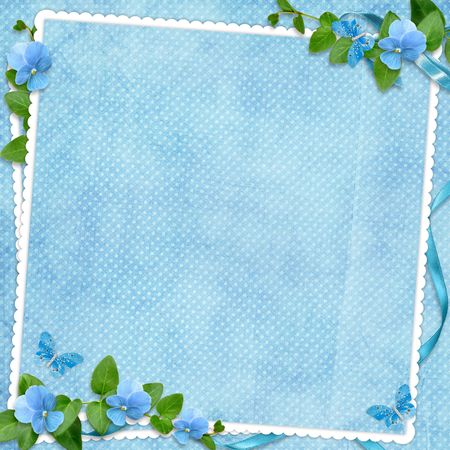 Card for the holiday  with flowers on the abstract backgroundの写真素材