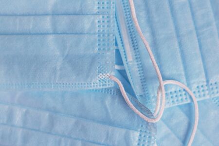 Background of surgical protective face masks. A necessary thing for the prevention of infection with...