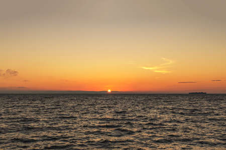 Gulf of Finland at sunset. Romantic evening. Summer.