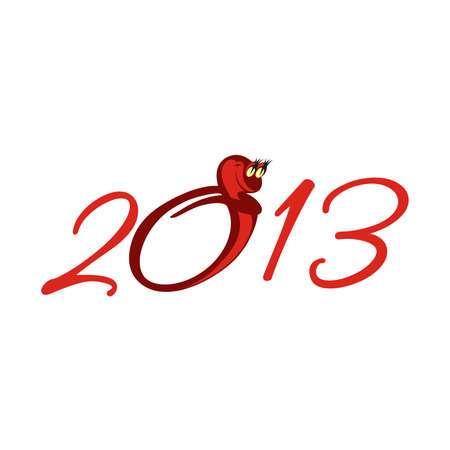 2013 year of the snakeのイラスト素材
