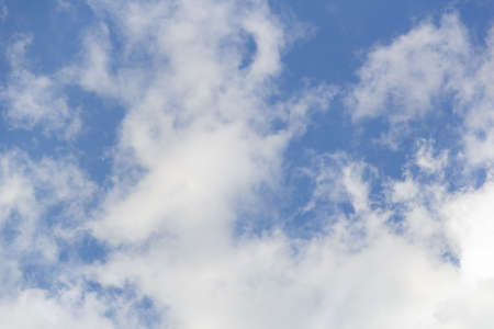 blue sky with cumulus clouds in the daytime backgroundの写真素材