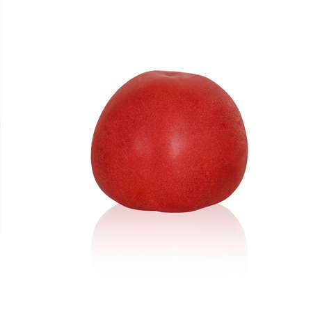 Fresh red tomato isolated on a white background. Diet, proper nutrition.の写真素材