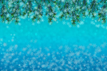 defocus the blue background with bokeh for the holidaysの写真素材