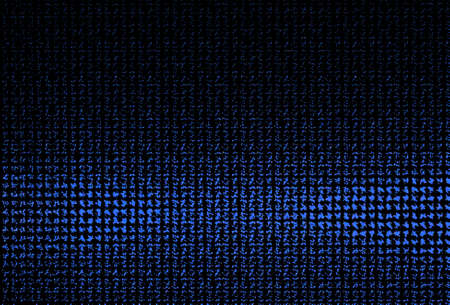 Abstract black background with a blue geometric pattern. Texture, gradient.の写真素材