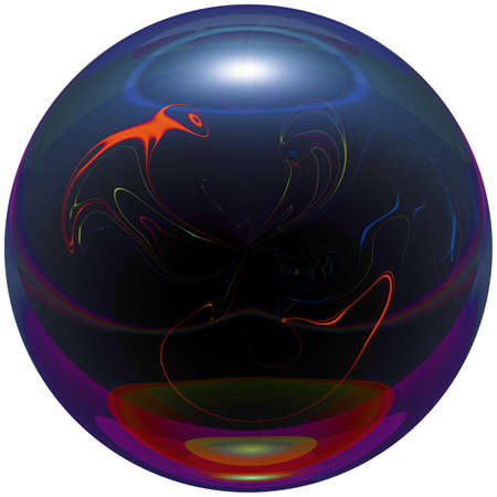 An isolated magic ball or sphere for prediction. Astrology and superstition, mystery, divination.の写真素材