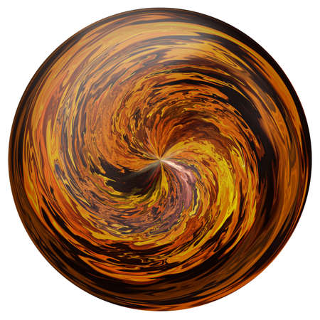 A fiery magic ball or sphere for divination. Isolated. Astrology and superstition, mysticism. Illustration.の写真素材