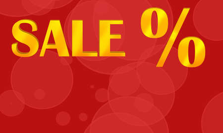 A banner announcing a sale. Text on a red background. An image for a project or design.の写真素材