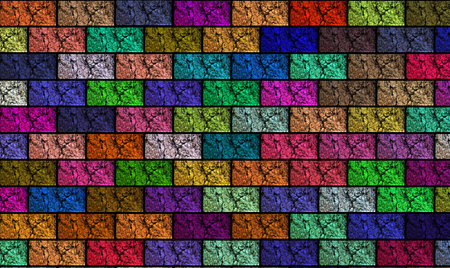 Texture. Colorful bright blocks in the form of a wall. Background for screensavers, paper, plastic.の写真素材