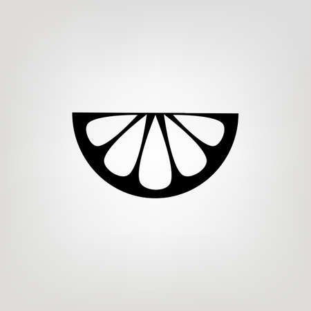 Slice of lemon. Slice of orange iconのイラスト素材