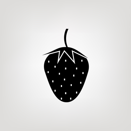 Strawberry vector illustration. Flat design. Strawberry icon.のイラスト素材
