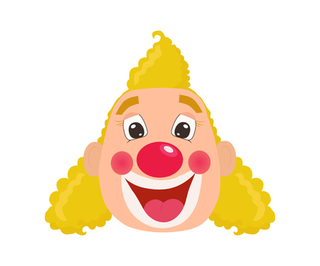 Cartoon clown face vector illustration.のイラスト素材