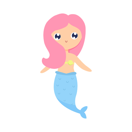 Mermaid vector flat illustration.のイラスト素材