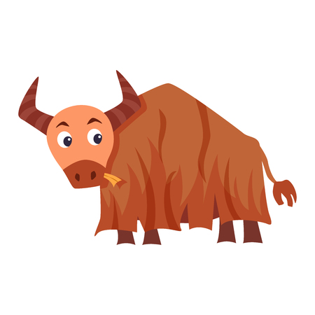 Cartoon yak vector illustration.のイラスト素材