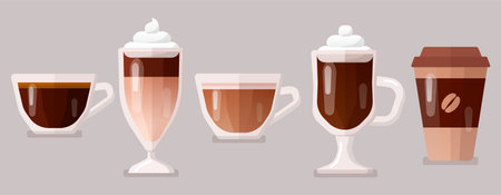 Coffee icons set vector illustration.のイラスト素材