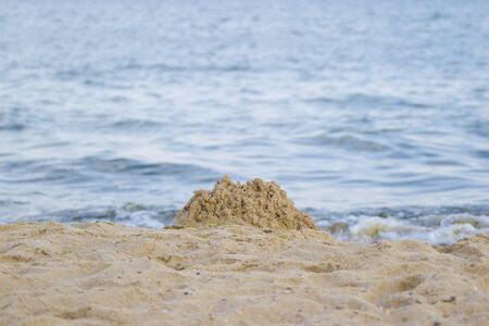 Sand castle on the beach