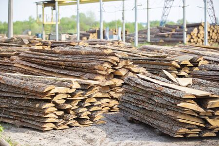 Woodworking plant. Wood processing industry