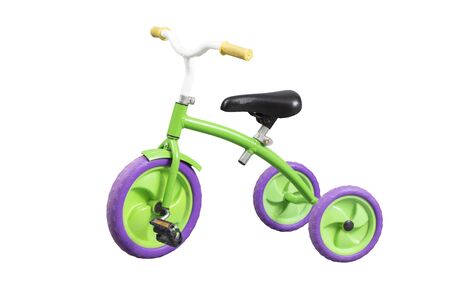 Retro bike for children on a white background.