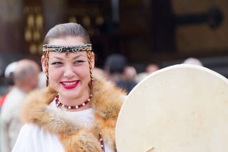 August 27, 2017. International Photo Festival.Portrait of a woman from Chukotkaのeditorial素材