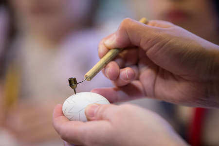 To paint easter eggsの写真素材
