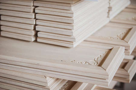 Wood billets for furniture productionの写真素材