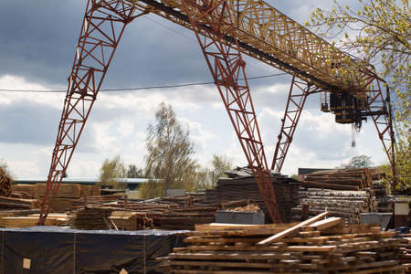 Woodworking plant. Wood processing industry