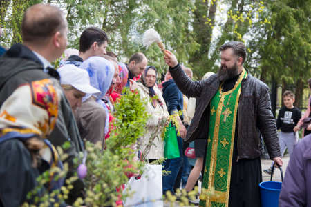 Belarus, Gomel, April 21, 2019. Palm Sunday is a church holiday