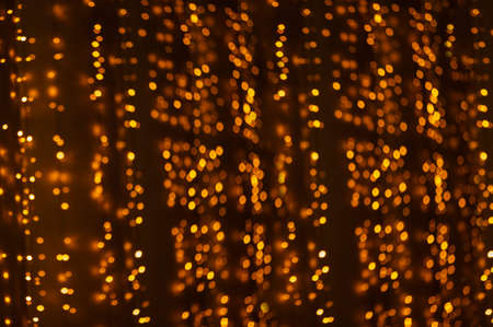 Christmas golden bokeh. Bright holiday lights