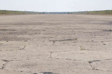 Old runway. Strip of old asphalt