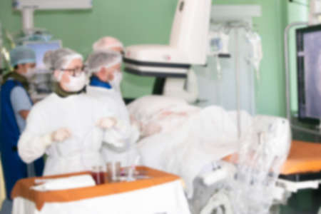 Blurred medical background of surgical operating room.の写真素材