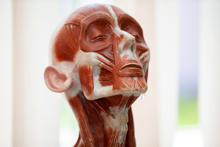 Human head anatomy model for education.Human Face Anatomyの写真素材