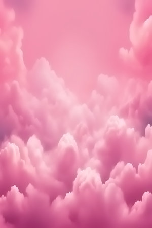Vertical calm background of pink dreamy clouds.の写真素材