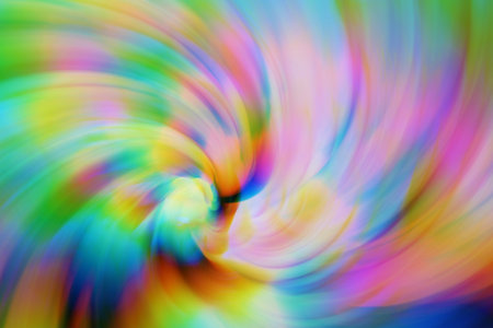 Swirling multicolored background of optical stripes.の写真素材