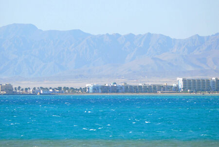 Hurghada, Egypt - November 14, 2008: Hotels on the Red Sea coast.の写真素材