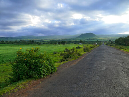 The mountain scenery. The road. Africa. Kenya.